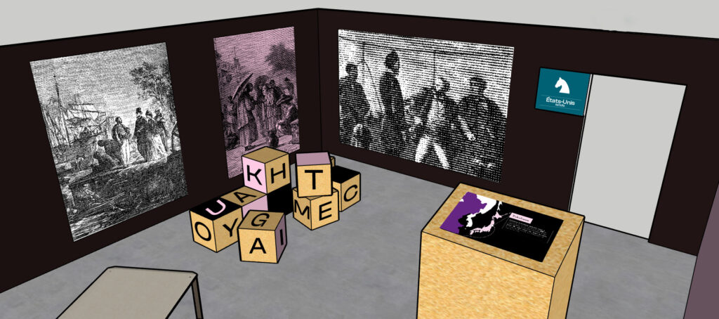 Identite_graphique_Lescure_Elodie_graphisteAnnecy_Phileas_Fogg_Jules_Verne_vue_sketchup_cubes